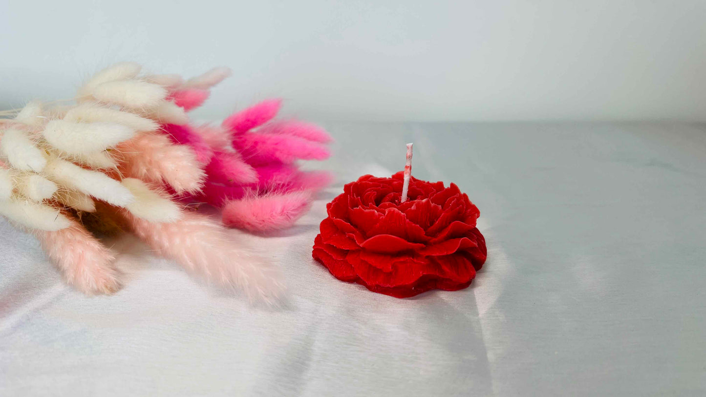 Rose Bloom Ball Candle – Elegant White Rose Petal Sphere, Customizable Romantic Décor & Gift | Candliya