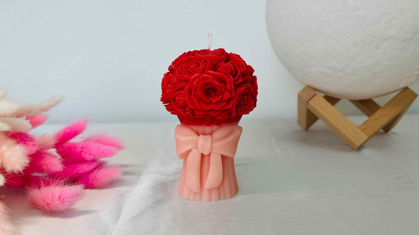 Everlasting Rose Bunch Candle – Hand-Tied Floral Bouquet, Romantic Décor & Thoughtful Gift | Candliya