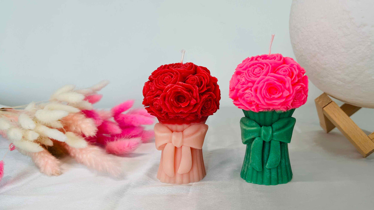 Everlasting Rose Bunch Candle – Hand-Tied Floral Bouquet, Romantic Décor & Thoughtful Gift | Candliya