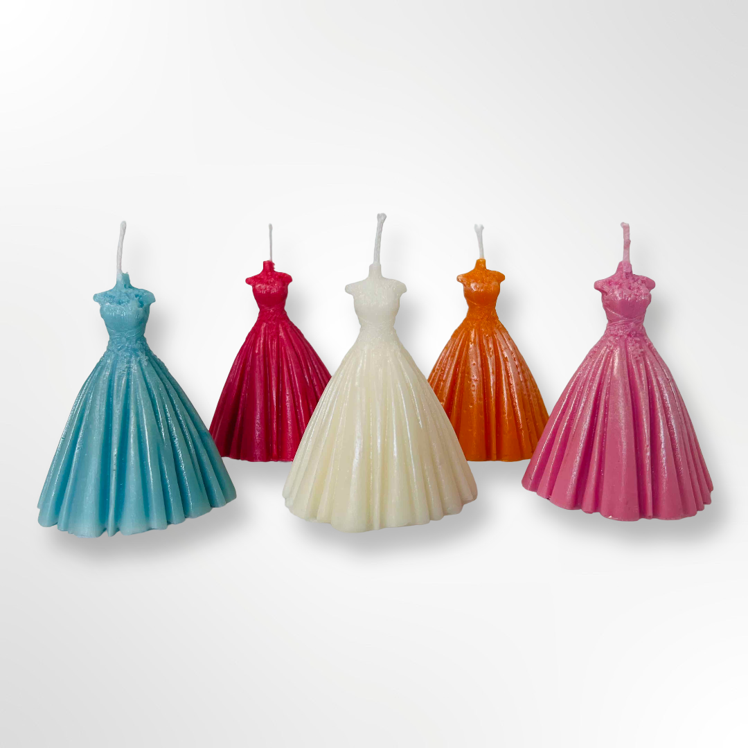 Wedding Dress Candle – Bridal Glow in Multiple Colors, Elegant Wedding Favor & Romantic Home Décor | Candliya