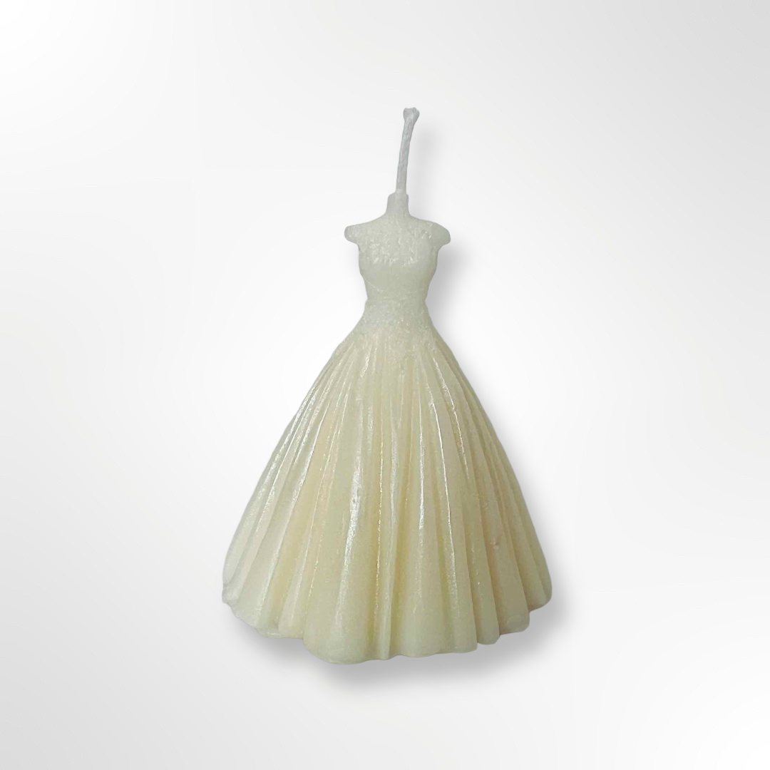Wedding Dress Candle – Bridal Glow in Multiple Colors, Elegant Wedding Favor & Romantic Home Décor | Candliya