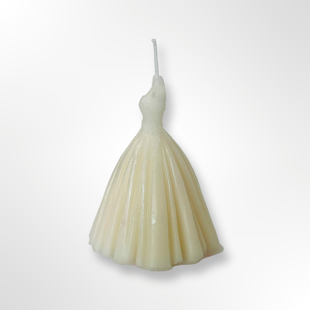 Wedding Dress Candle – Bridal Glow in Multiple Colors, Elegant Wedding Favor & Romantic Home Décor | Candliya