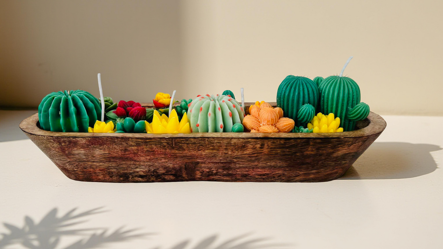 Wooden Bowl Candles