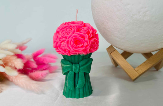 Everlasting Rose Bunch Candle – Hand-Tied Floral Bouquet, Romantic Décor & Thoughtful Gift | Candliya
