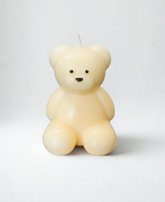 Cuddly Bear Candle – Adorable White Bear-Shaped Wax Décor, Cute Gift for Baby Showers & Kids’ Rooms | Candliya